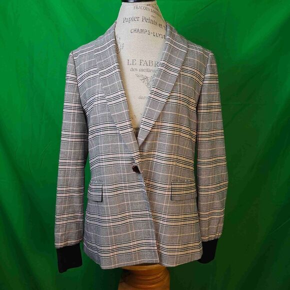 Ted Baker London Womens Pink Black Kimm Ribbed Cuff 30 Years Blazer 3‎ 12